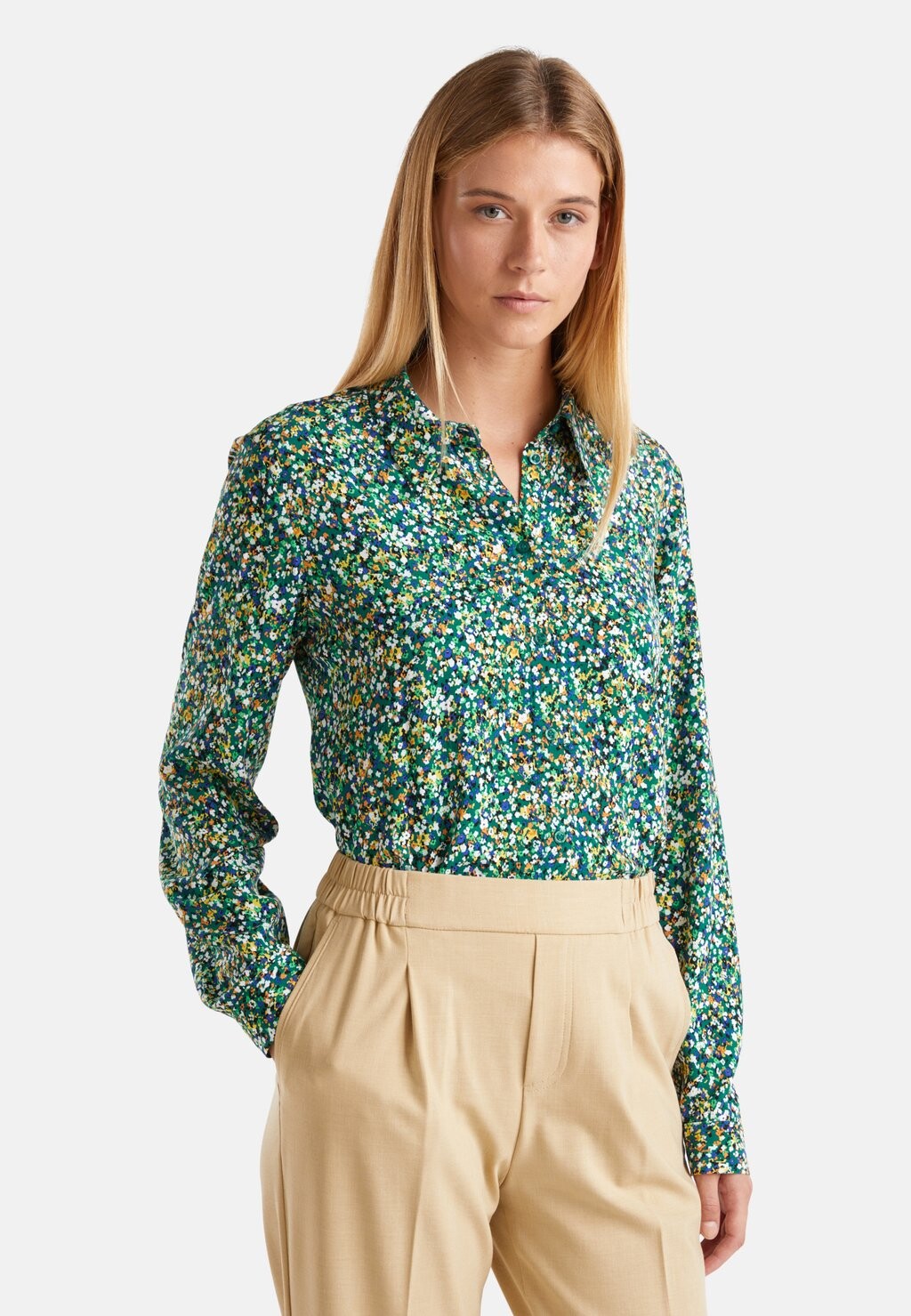 

Блузка на пуговицах United Colors of Benetton, зеленый