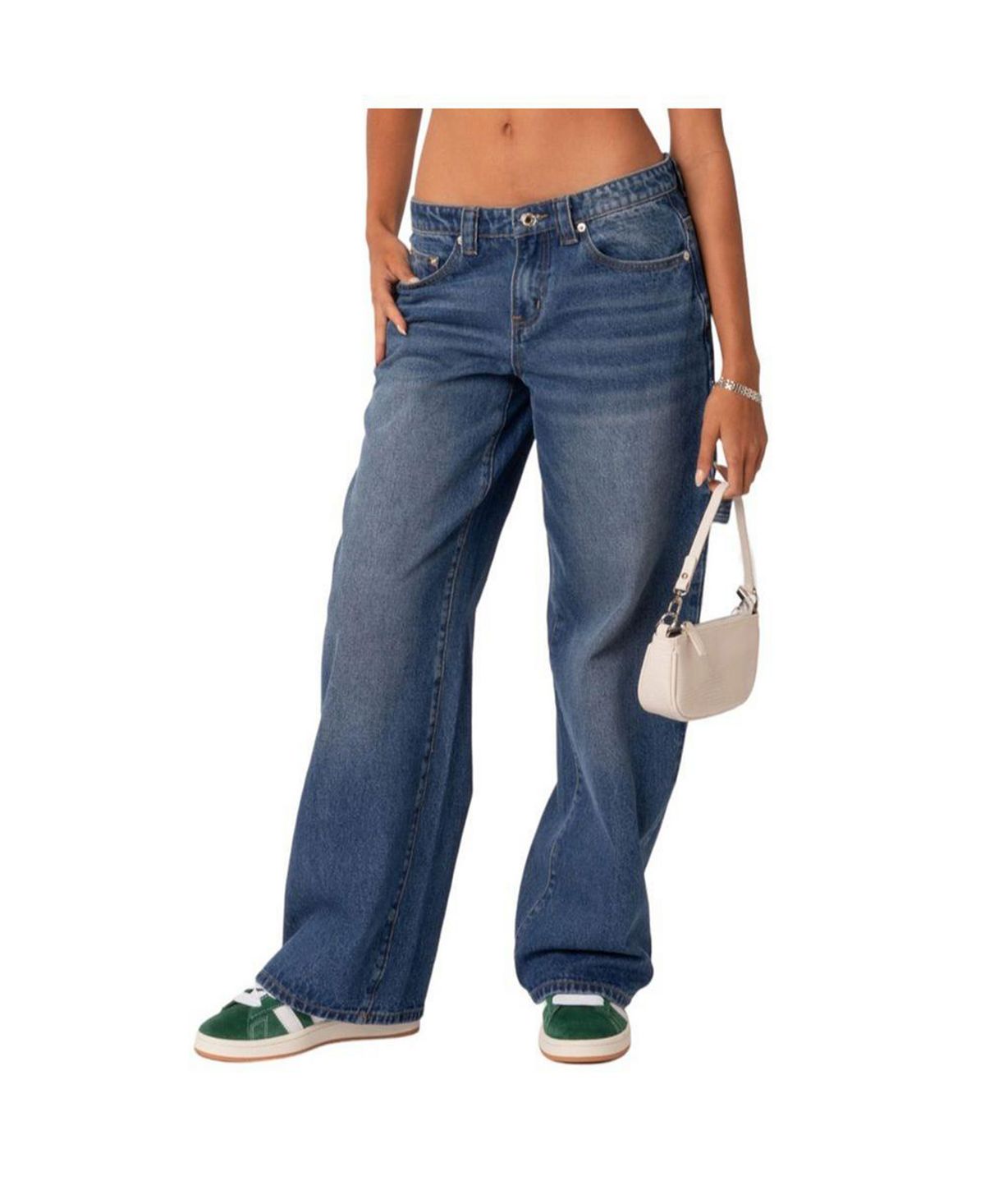 Женские джинсы Carpenter с низкой посадкой Edikted, синий