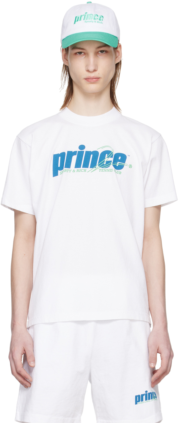 Белая футболка Prince Edition Rebound Sporty & Rich цена и фото