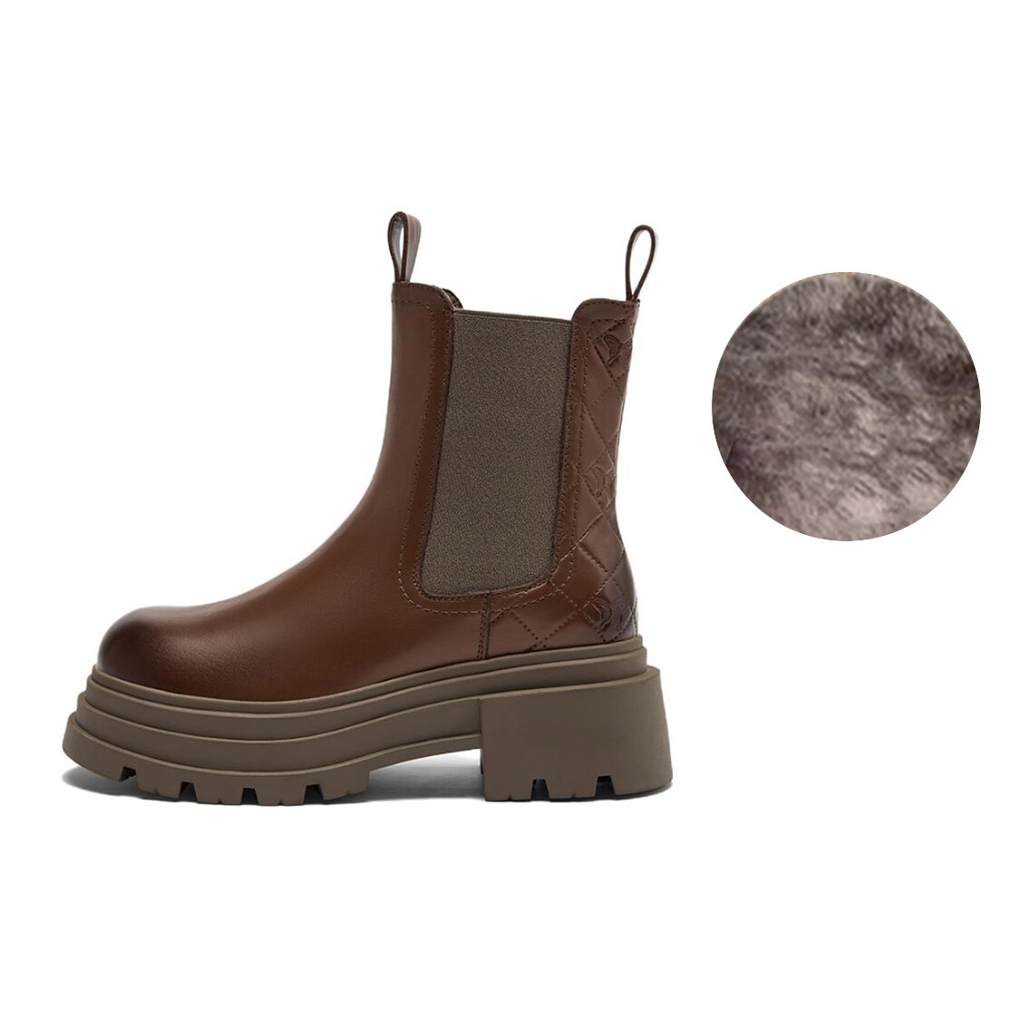 

Ботинки Челси женские Basto, цвет Brown velvet