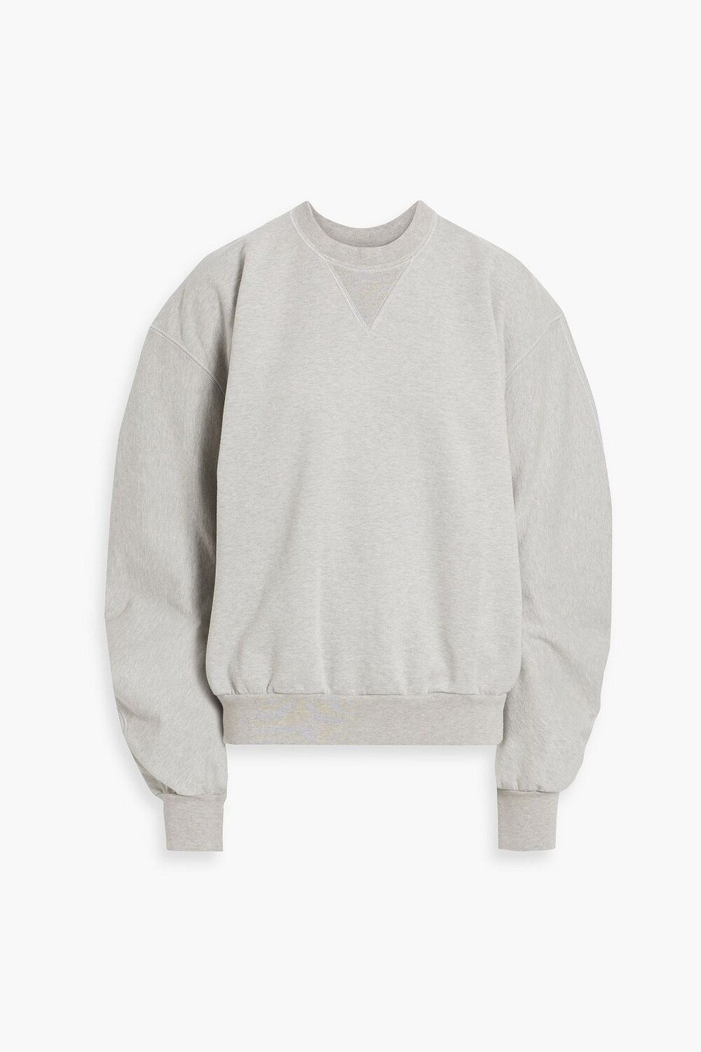 

Меланжевая толстовка из французской хлопковой махры MAISON MARGIELA, серый