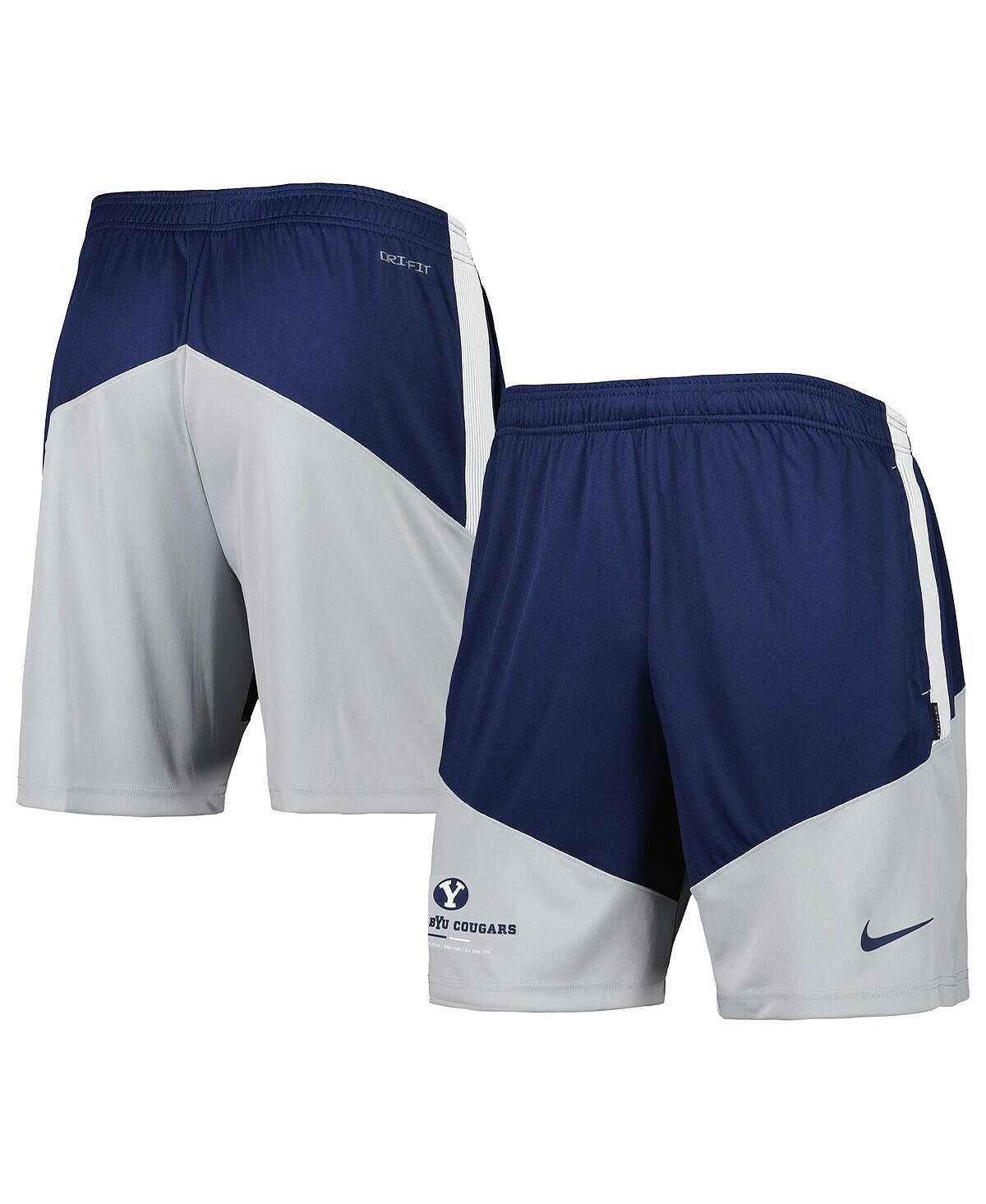 

Мужские темно-синие, серые шорты BYU Cougars Performance Player Nike
