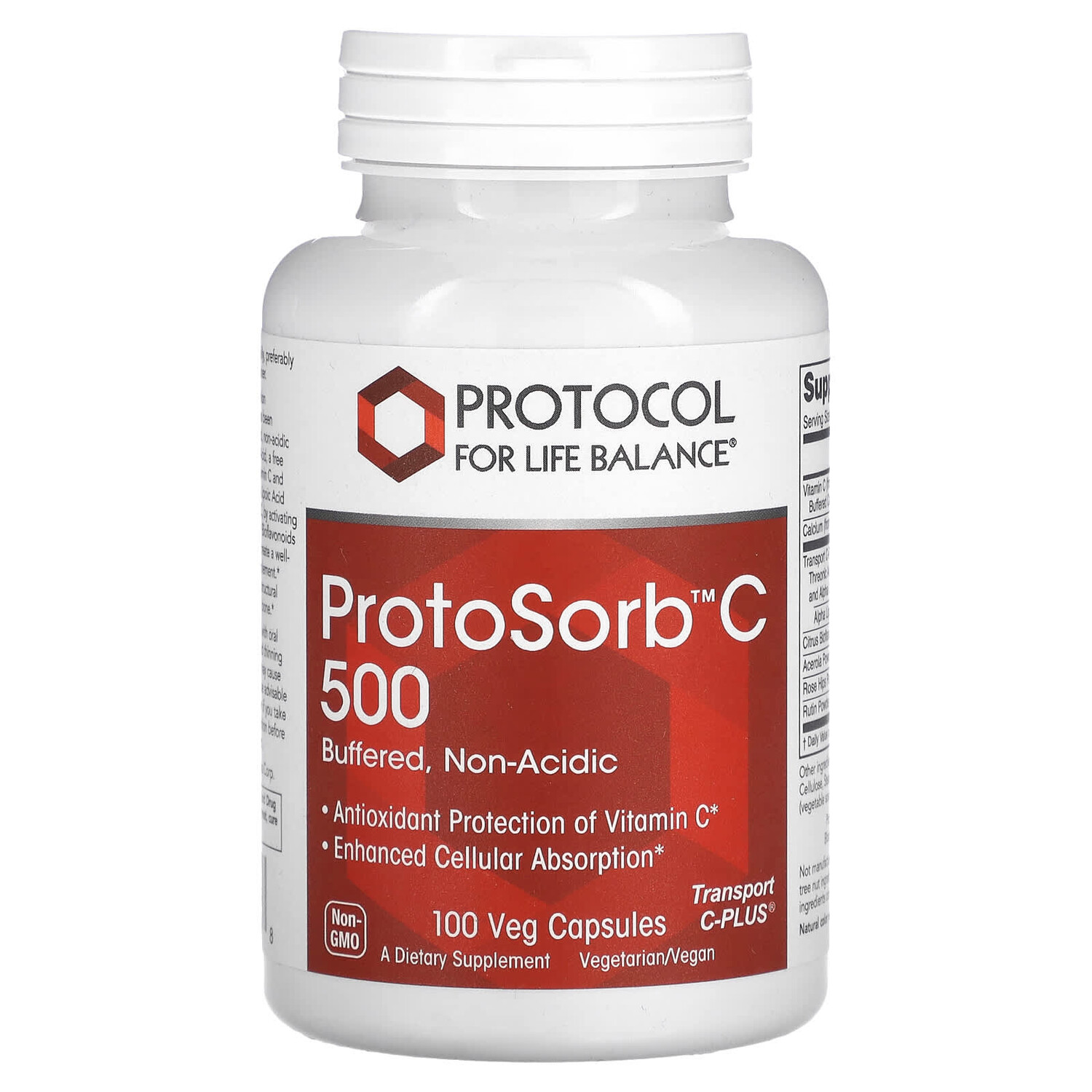

ProtoSorbC 500`` 100 растительных капсул, Protocol for Life Balance