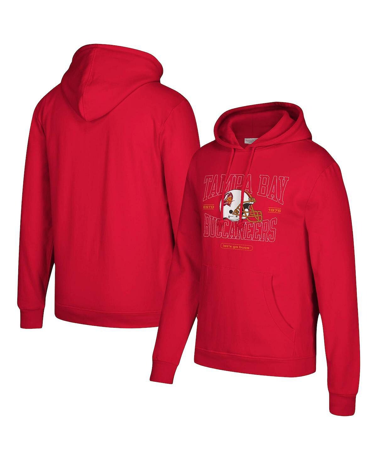 

Мужской красный пуловер с капюшоном Tampa Bay Buccaneers Classic Helmet Mitchell & Ness
