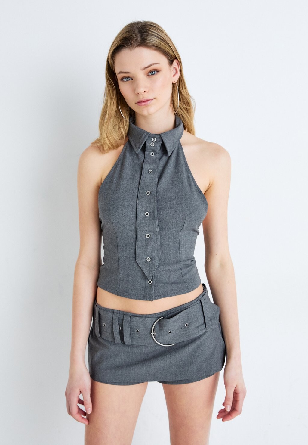 

Топ TAILORED TIE Jaded London, серый