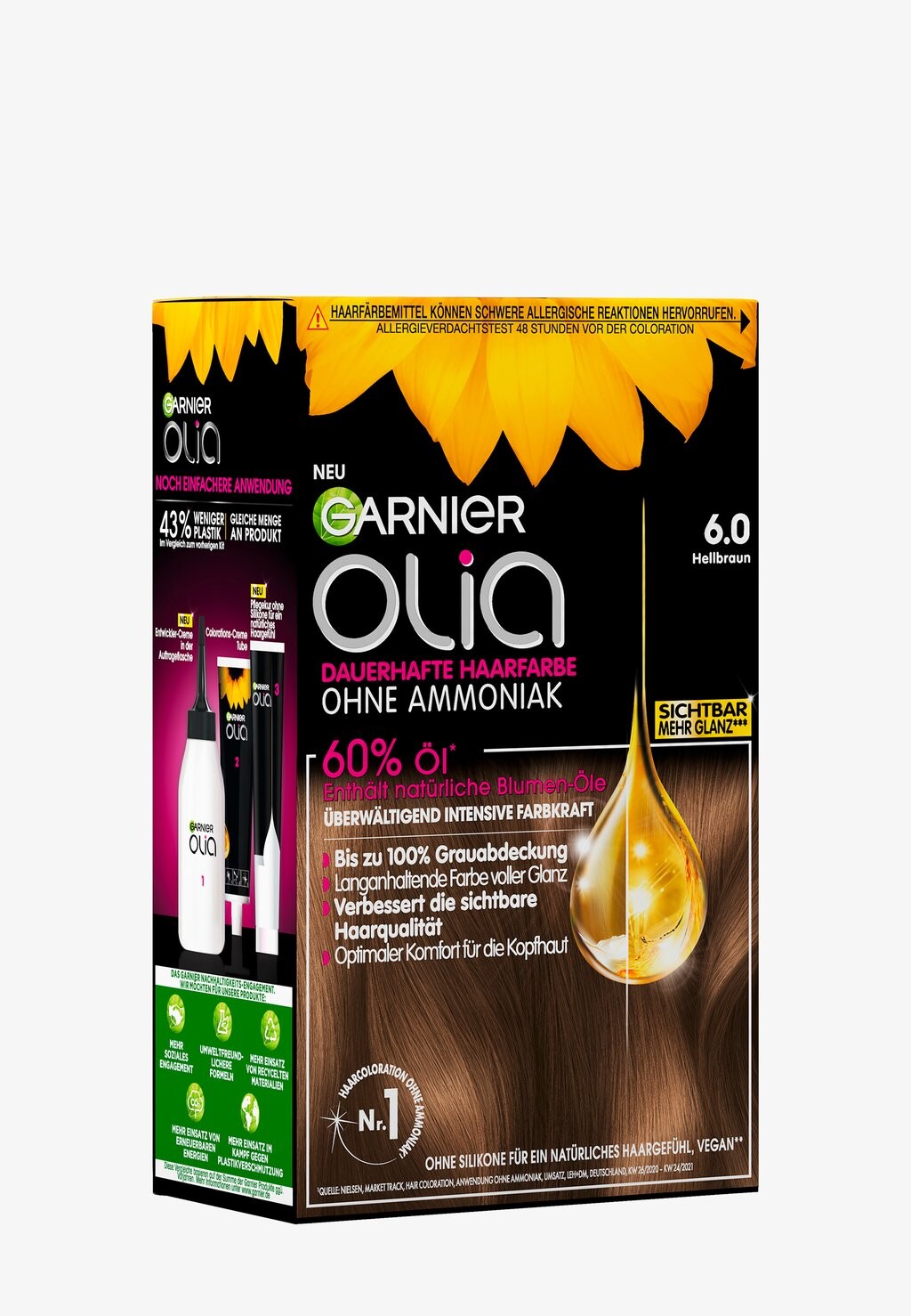 

Краска для волос OLIA PERMANENT HAIR COLOR Garnier, светло-коричневый