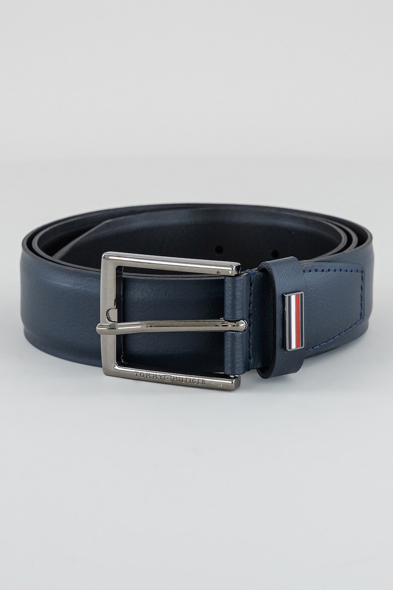 

Деловой кожаный ремень с логотипом Tommy Hilfiger, синий