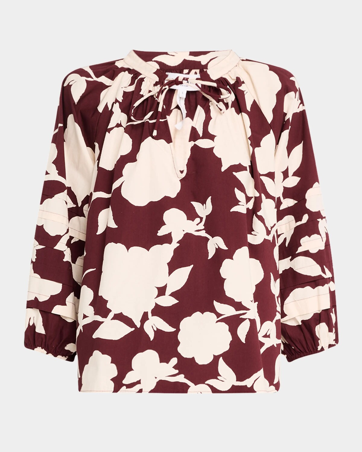 

Тюлевый топ из органического хлопка с цветочным принтом Apiece Apart, цвет Paz Floral Fig