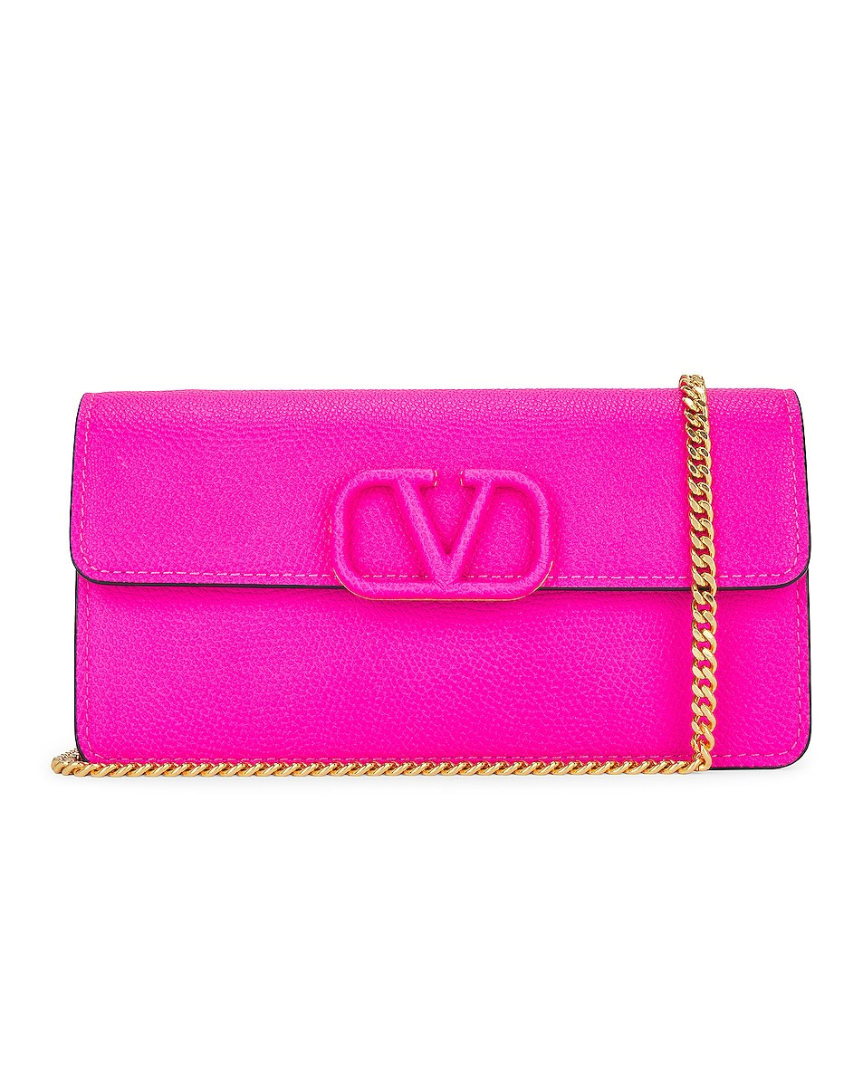 

Сумка кросс-боди Valentino Garavani V Logo Signature Wallet On Chain, розовый