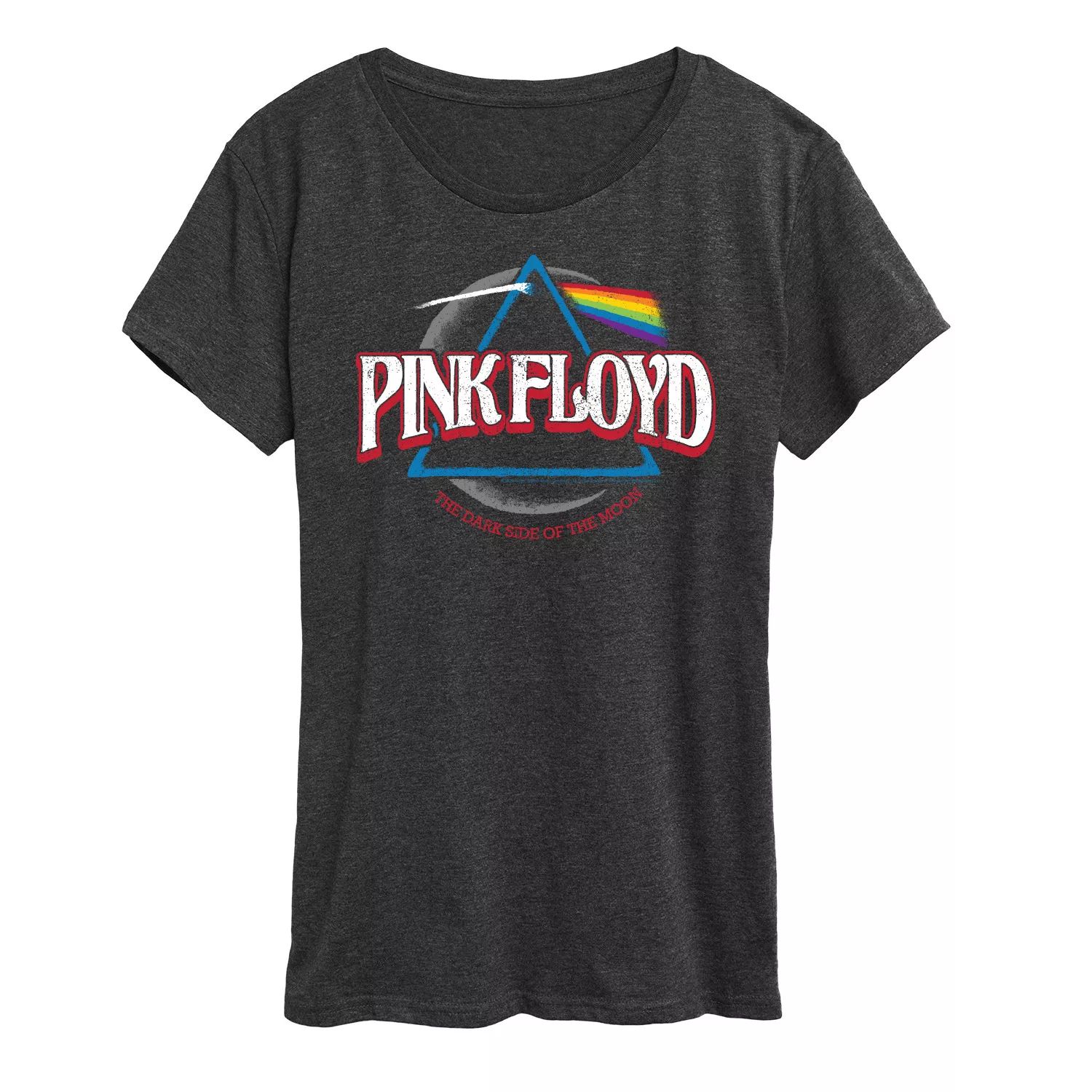 

Женская футболка Pink Floyd DSOTM с рисунком полумесяца Licensed Character, серый