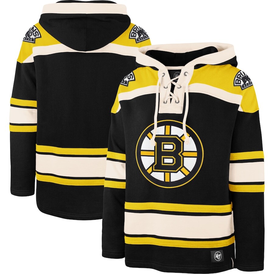 

Пуловер с капюшоном 47 Boston Bruins, черный