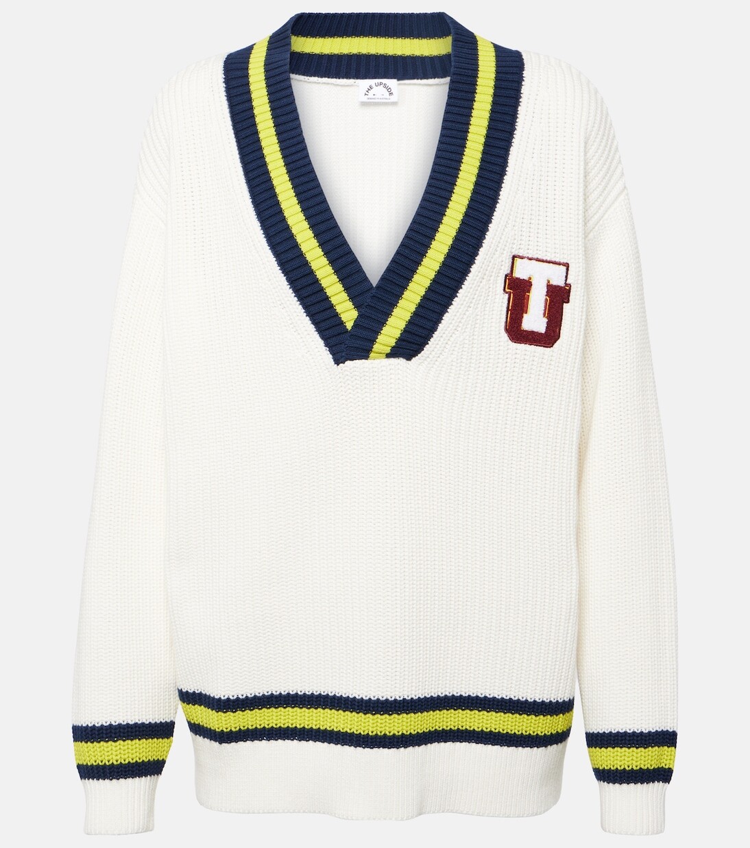 

Хлопковый свитер Varsity Josie The Upside, белый