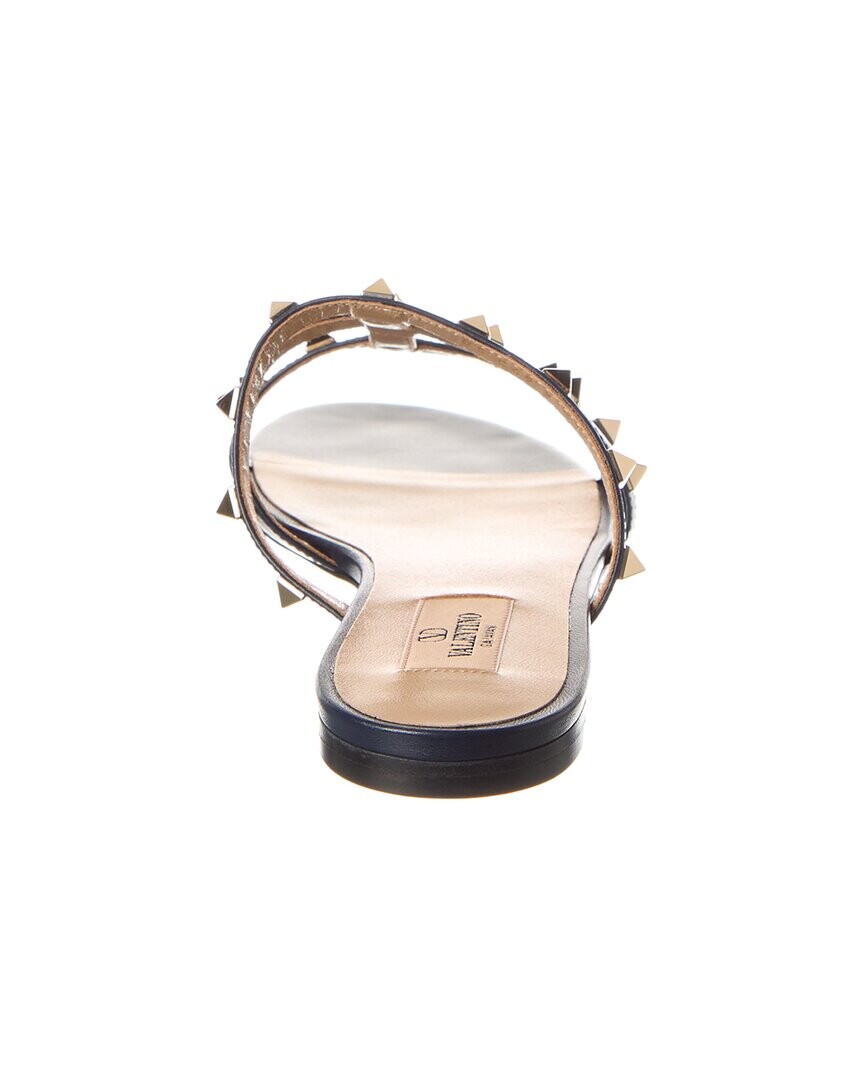

Кожаные сандалии Valentino Rockstud Caged, синий