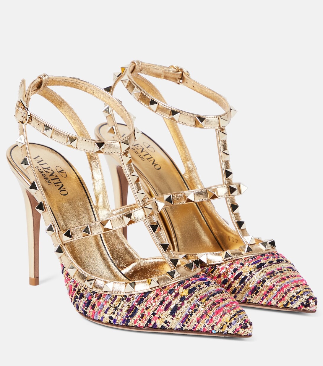 

Твидовые туфли Rockstud Valentino Garavani, разноцветный