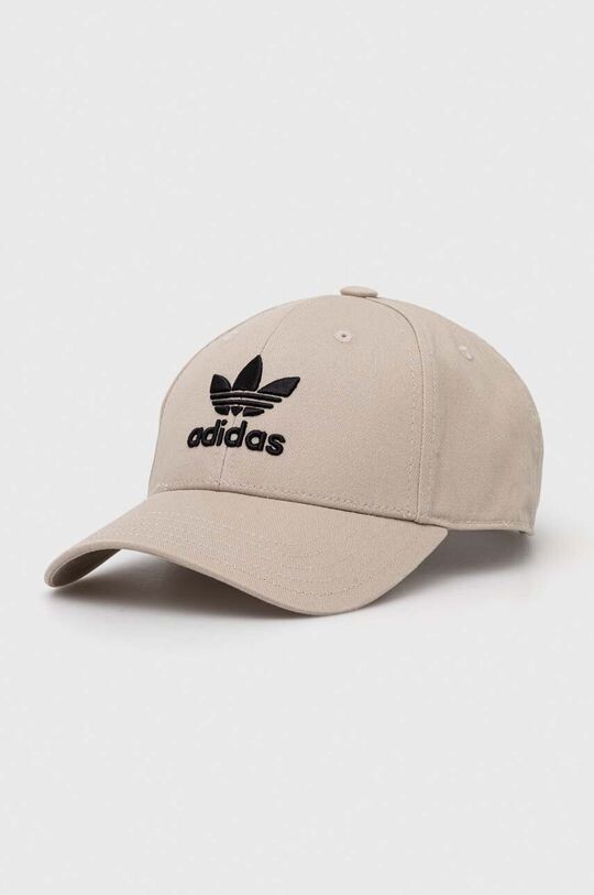 

Бейсболка из хлопка adidas Originals, бежевый