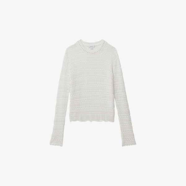 

Тканый топ sim крючком Reiss, белый
