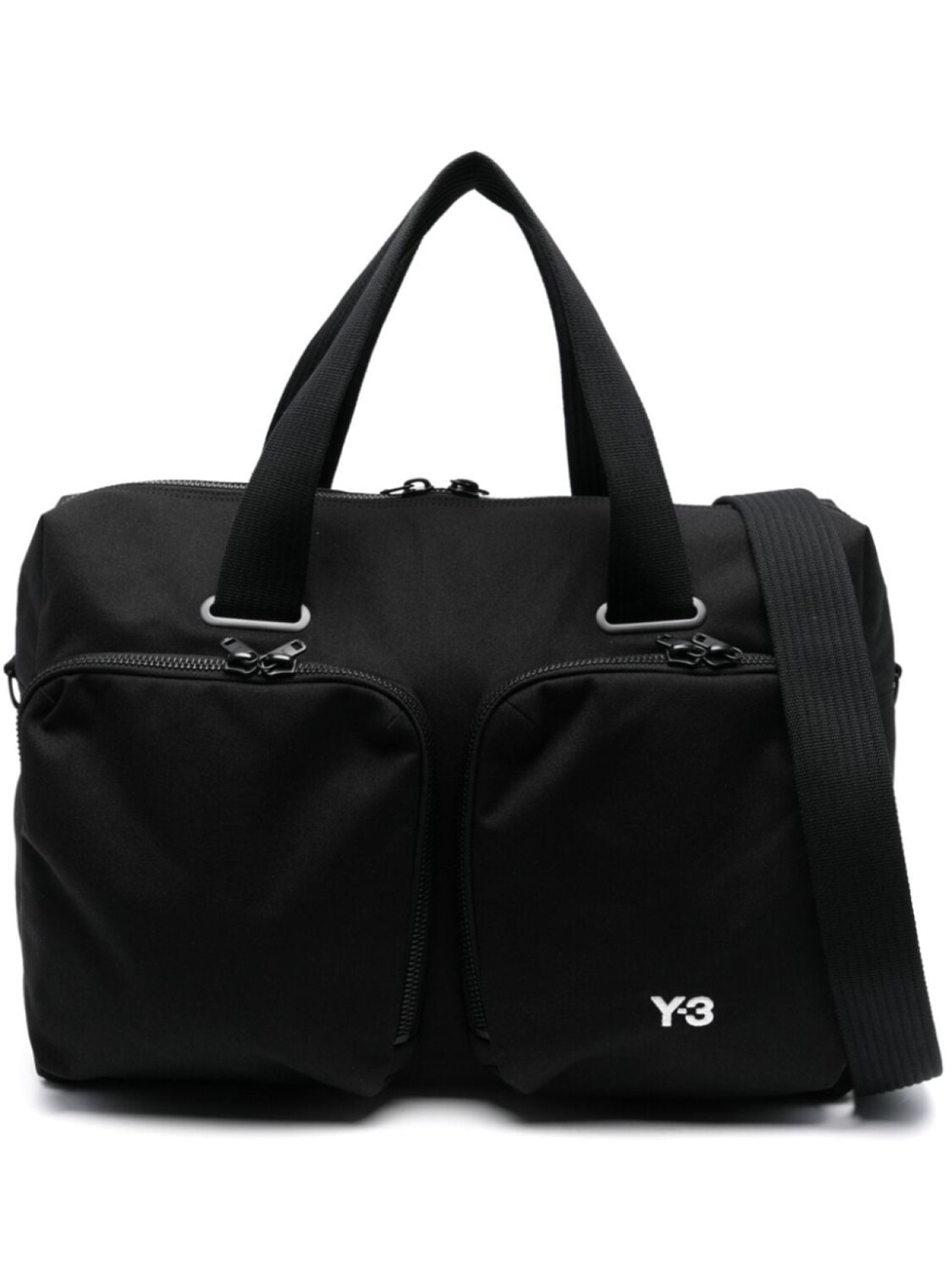 

Y-3 дорожная сумка с вышитым логотипом, черный