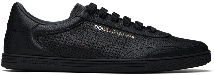 

Черные кроссовки из телячьей кожи Saint Tropez Dolce&Gabbana, цвет Nero/Nero