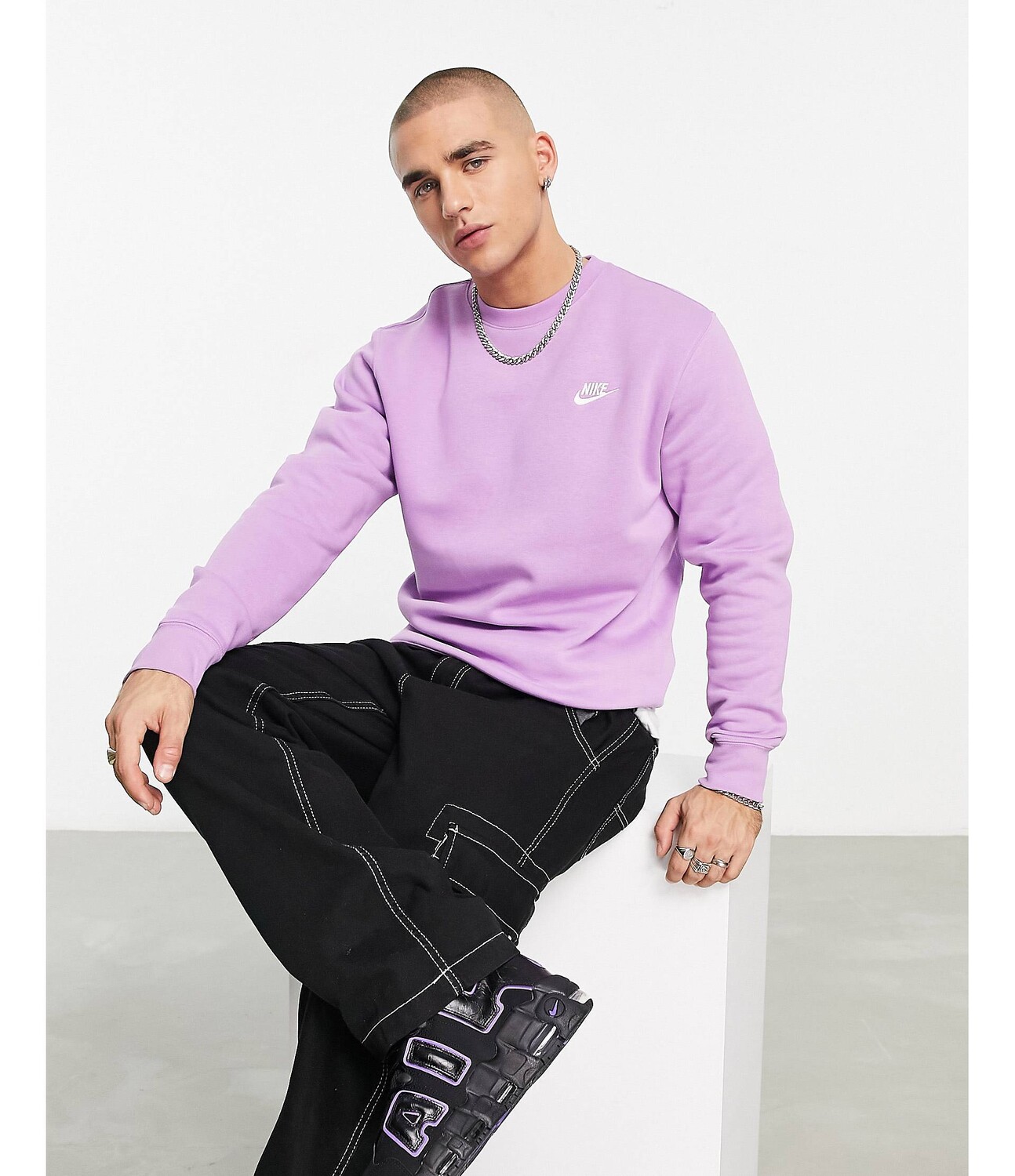 

Толстовка Nike Club фиолетового цвета, Фиолетовый