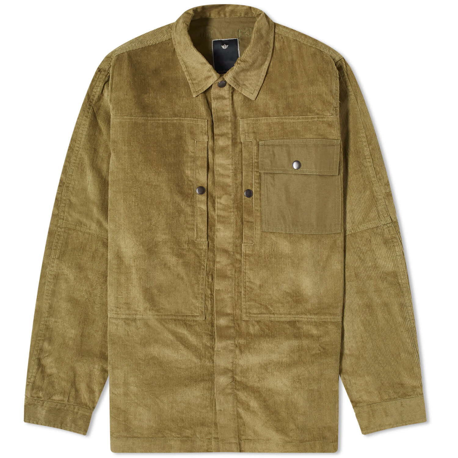 

Рубашка Maharishi Hemp Cord Overshirt, оливковое