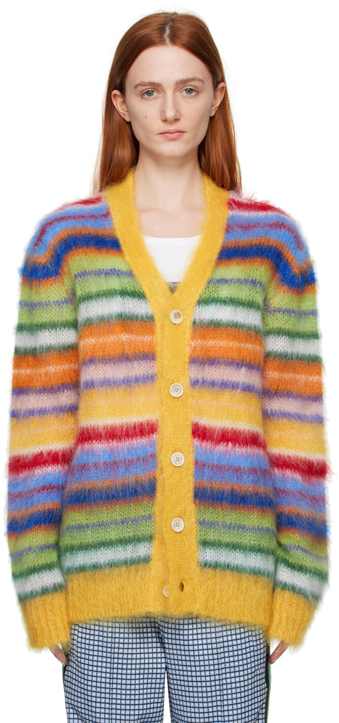 

Разноцветный полосатый кардиган Marni