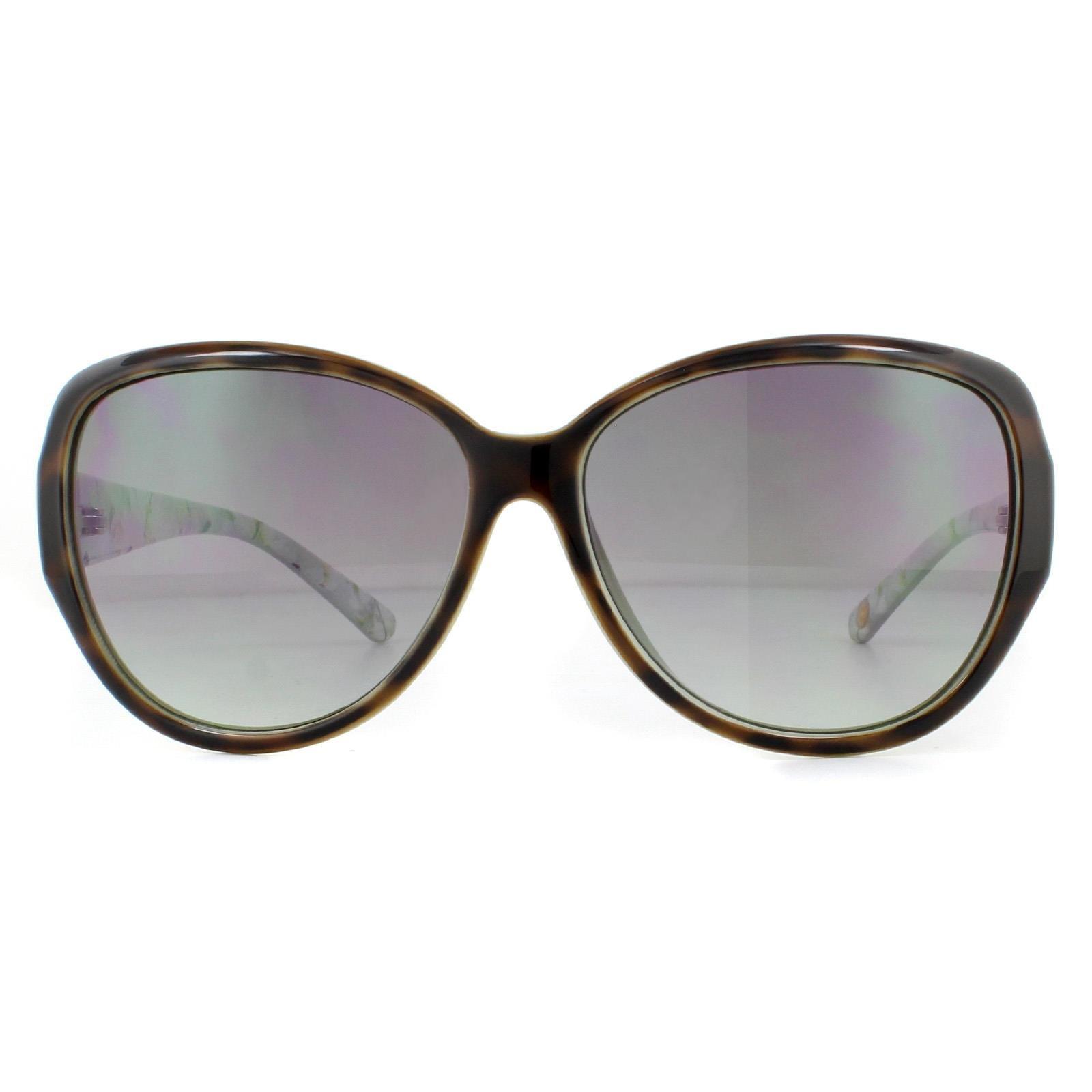 цена Овальные черепаховые зелено-серые солнцезащитные очки с градиентом Ted Baker, коричневый