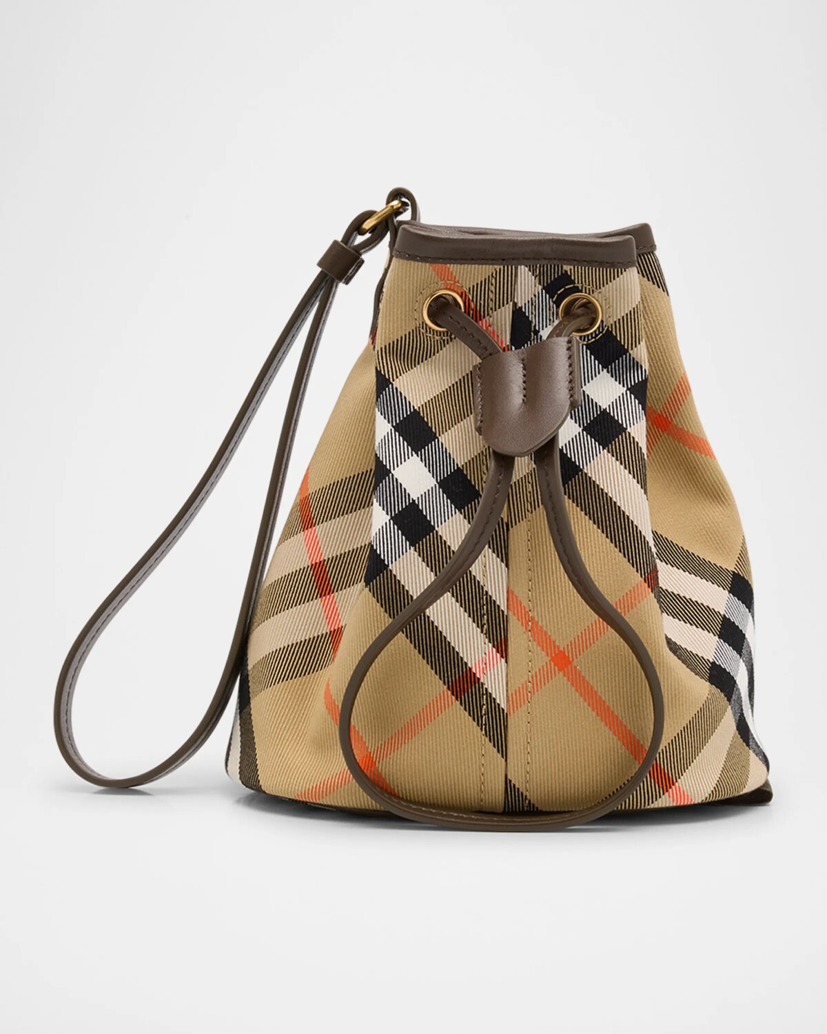 

Клетчатая сумка на шнурке Burberry, цвет Sand