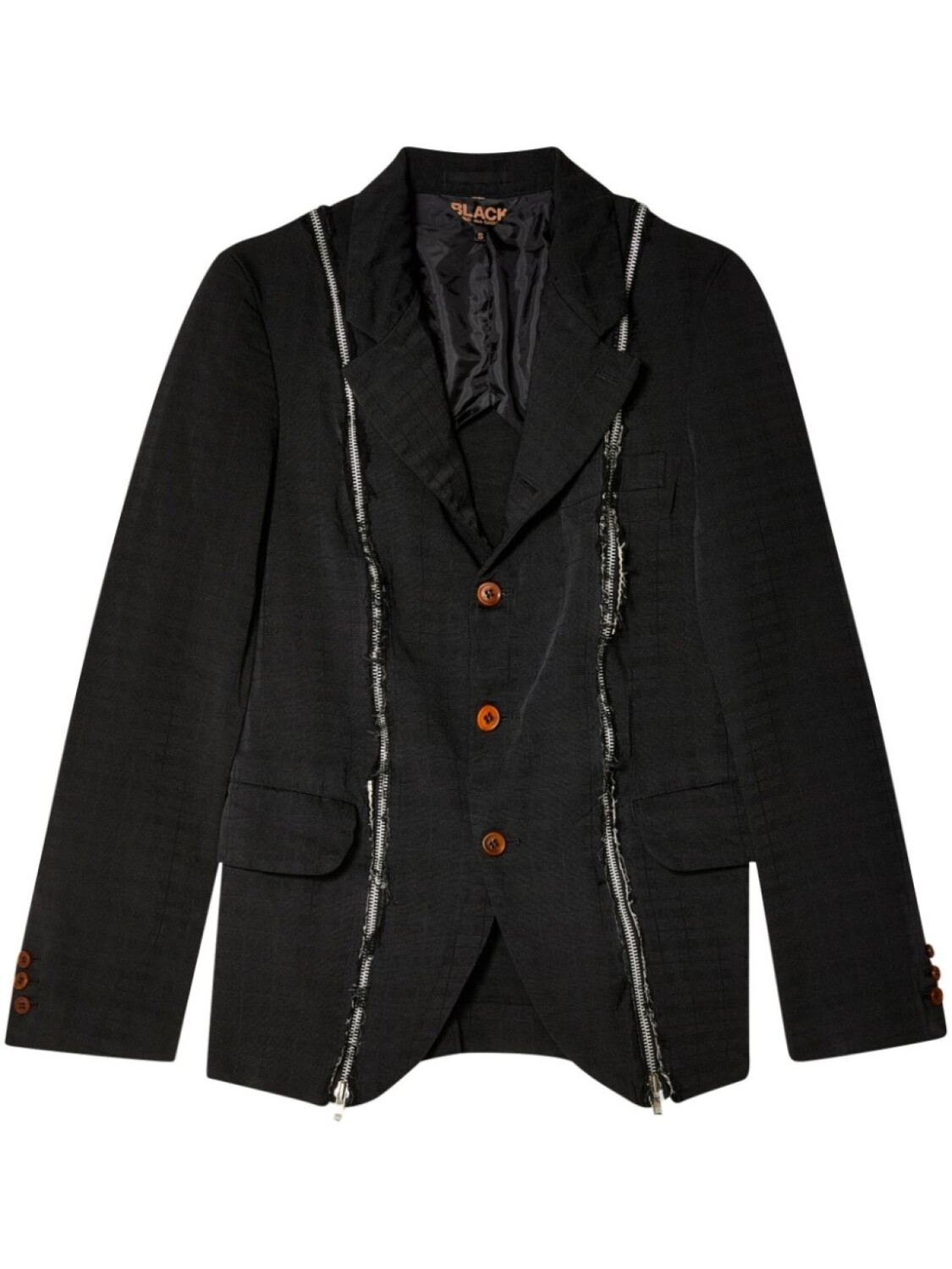 

Black Comme Des Garçons блейзер с застежкой-молнией, черный