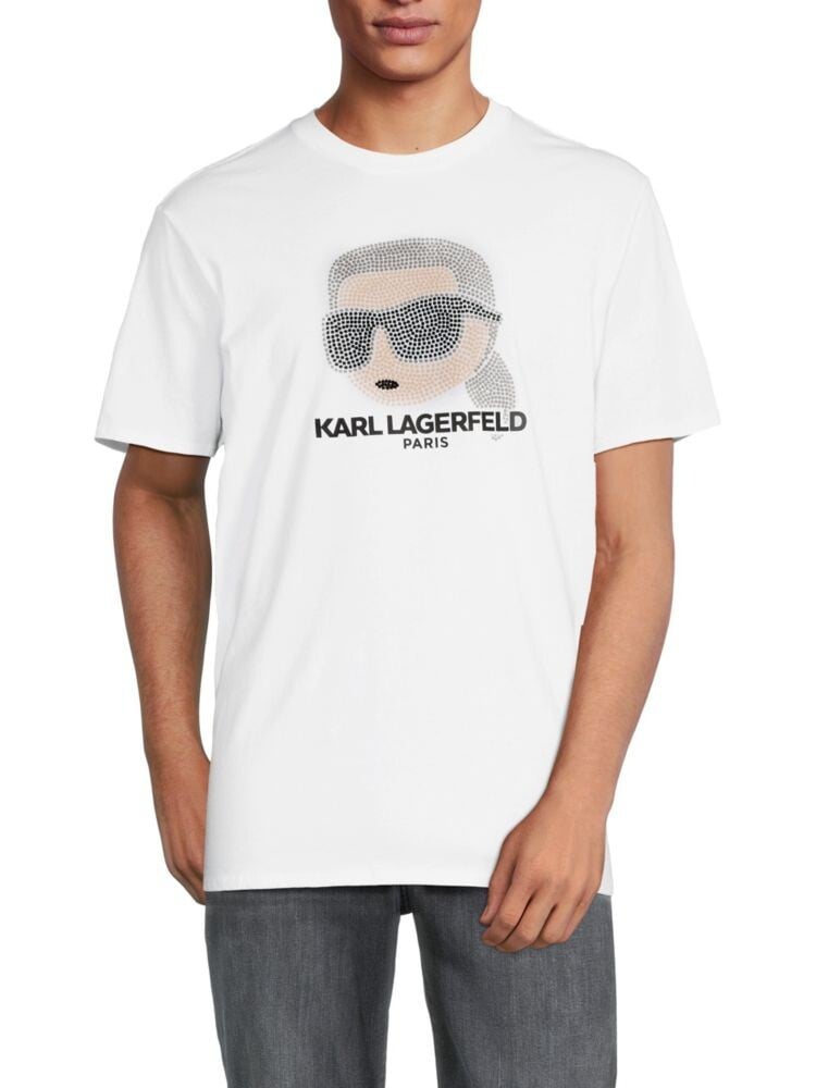 

Футболка с логотипом и графическим рисунком Karl Lagerfeld Paris, белый