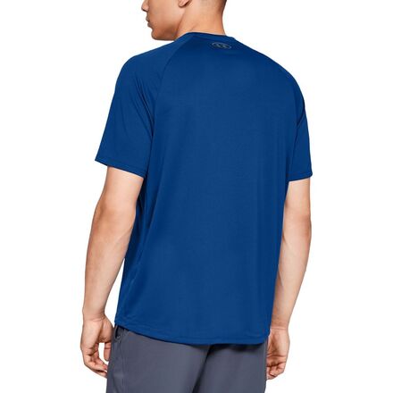 Рубашка с коротким рукавом Tech 2.0 мужская Under Armour, цвет Royal/Graphite футболка under armour ua tech 2 0 цвет neo turquoise black