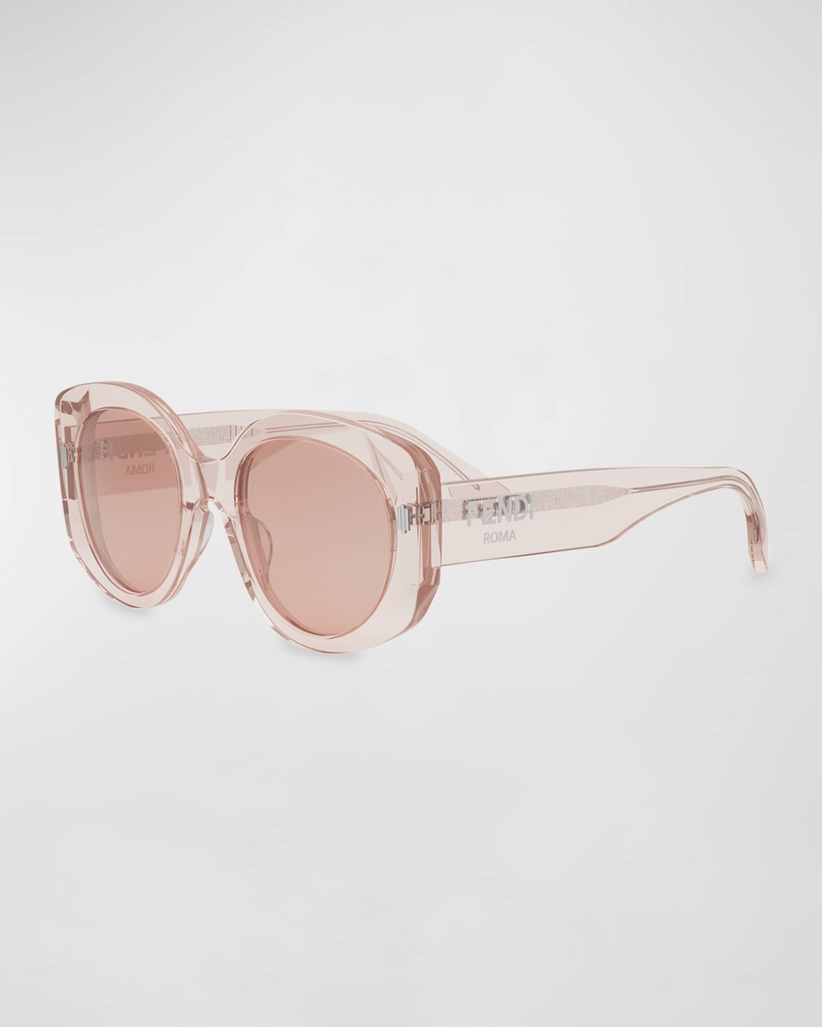 

Круглые солнцезащитные очки Fendi Roma из ацетата, цвет Shiny Pink Violet