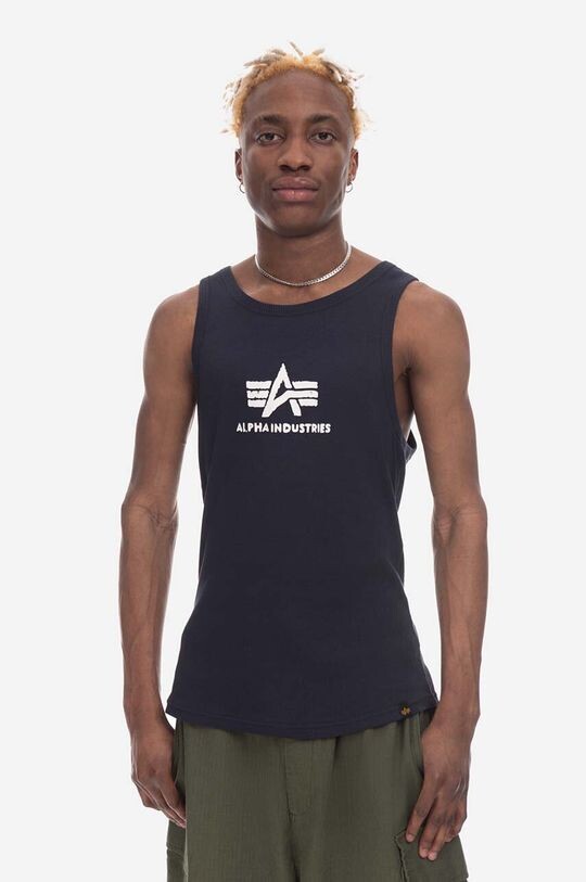 

Хлопковая футболка с логотипом Alpha Industries, серый