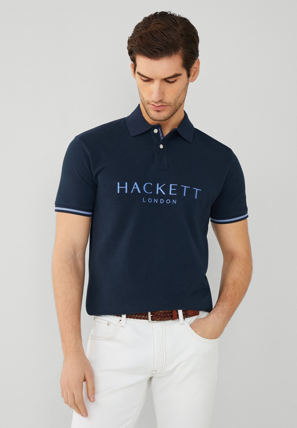 Рубашка поло HERITAGE Hackett London, синий рубашка поло heritage hackett london синий