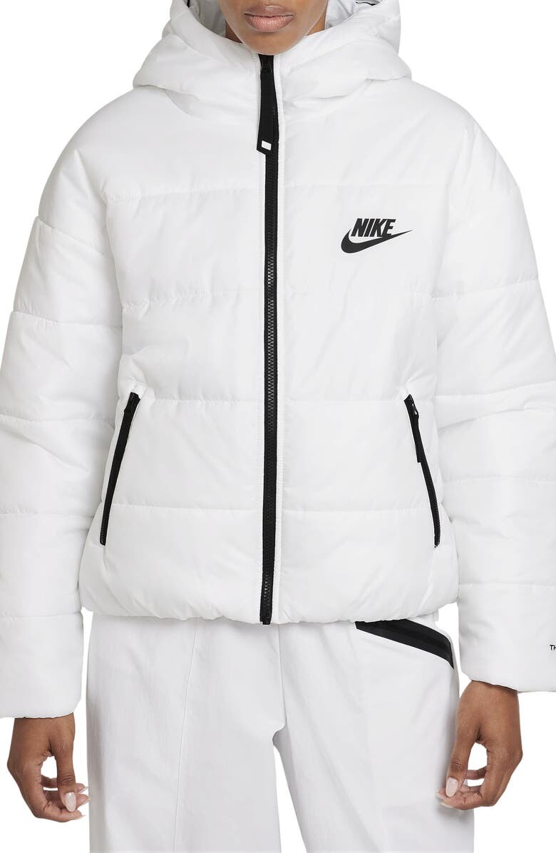 

Пуховик Therma-FIT Repel Repel NIKE, белый/черный