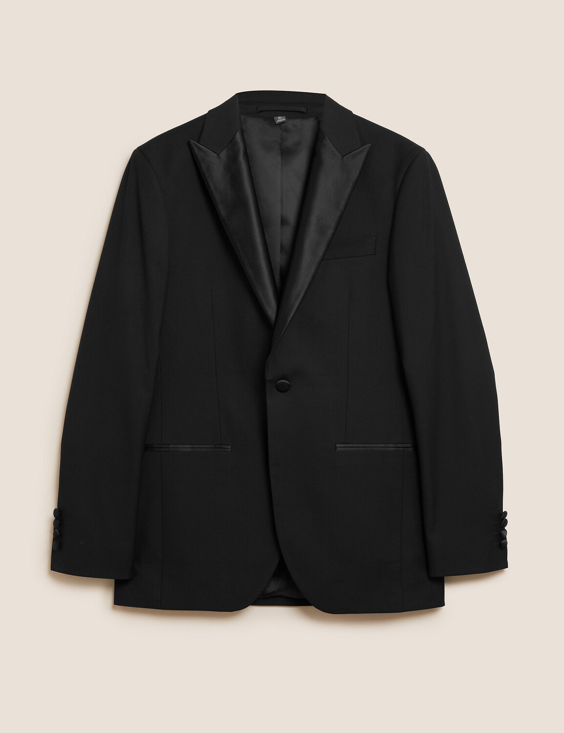 

Приталенный пиджак-смокинг стрейч Marks & Spencer, черный