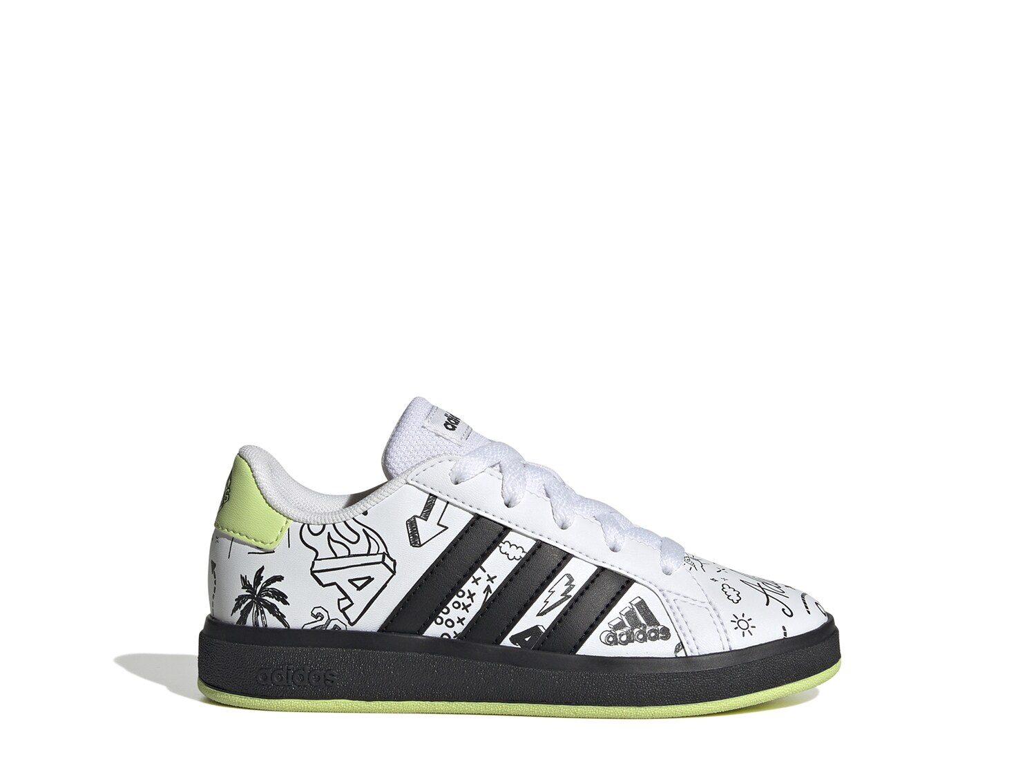 Кроссовки adidas Grand Court 2.0 с круглым носком, белый/черный