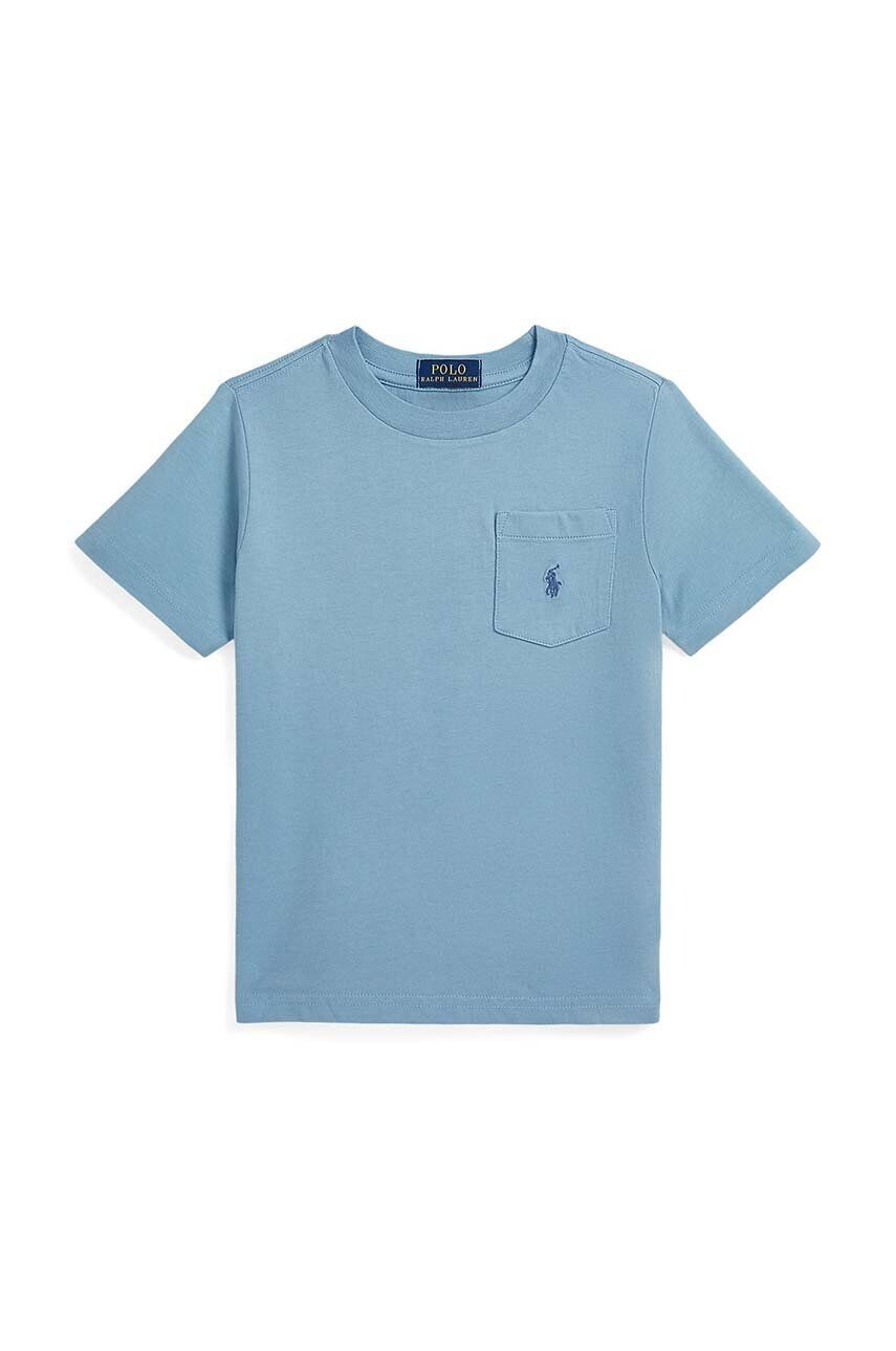 

Детская хлопковая футболка Polo Ralph Lauren, синий