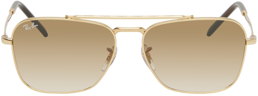 

Золотые солнцезащитные очки New Caravan Ray-Ban
