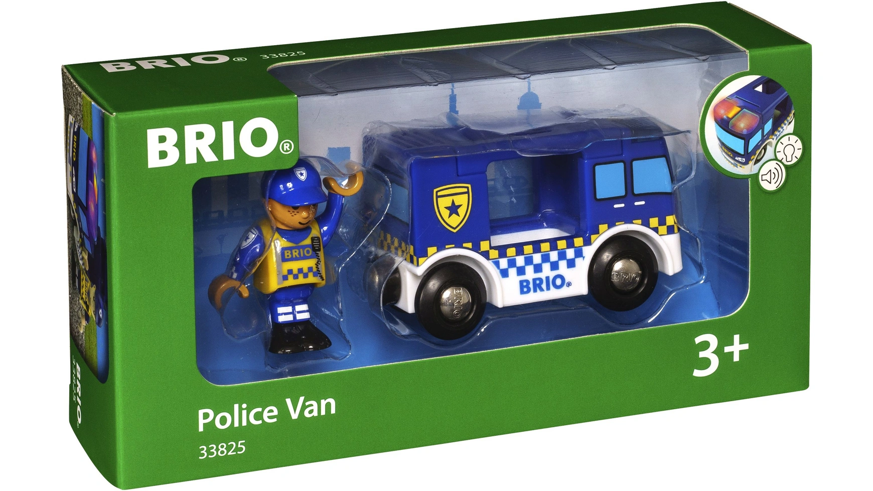 Поезд Brio полицейская машина со светом и звуком машина полиция на батарейках со световым и звуковым эффектами ассорти игрушка машина полицейская машина