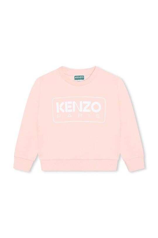 Kenzo kids Детская хлопковая толстовка, розовый