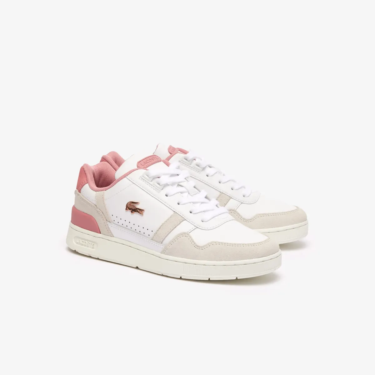 

Кроссовки Lacoste "T-CLIP 124 6 SFA", цвет Wht/Lt Pnk