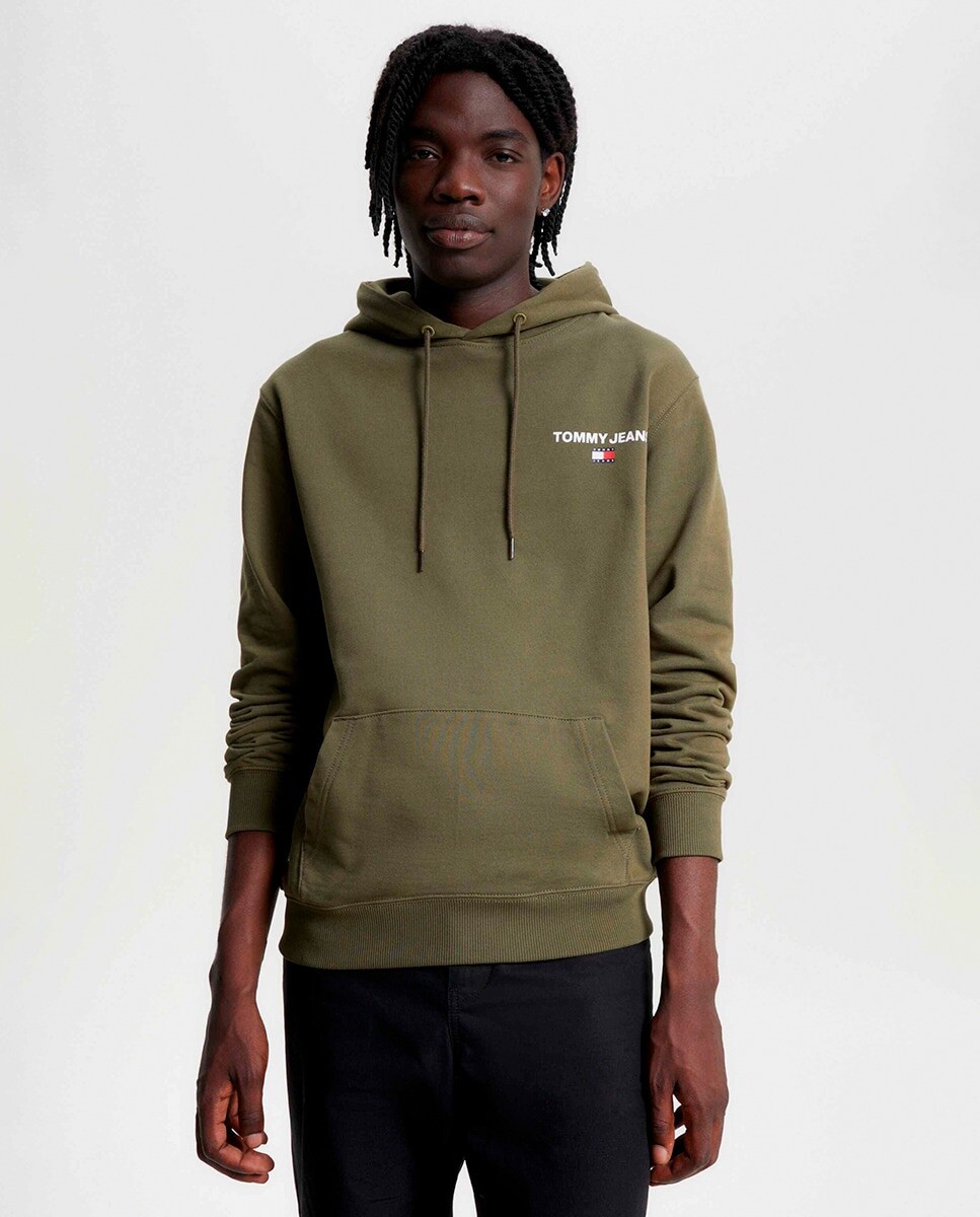 

Мужская толстовка с капюшоном и принтом на спине Tommy Jeans, каки