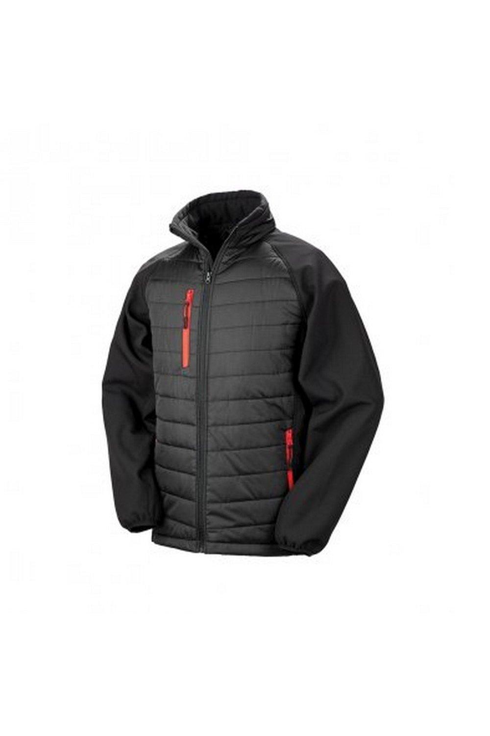 Черная утепленная куртка Compass Soft Shell Result, черный утепленная куртка core soft shell result красный