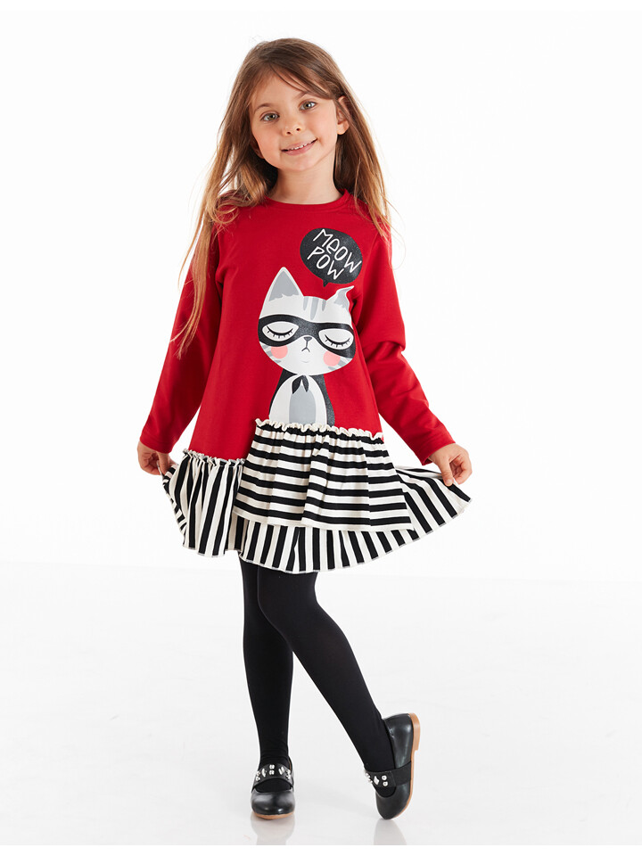 

Платье Denokids Meow, красный