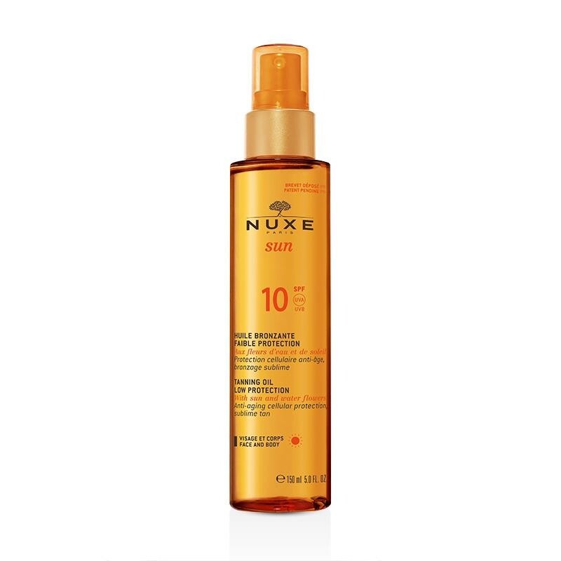 

Nuxe Sun Huile Bronzante Spf 10 150 мл Бронзирующее масло для лица и тела