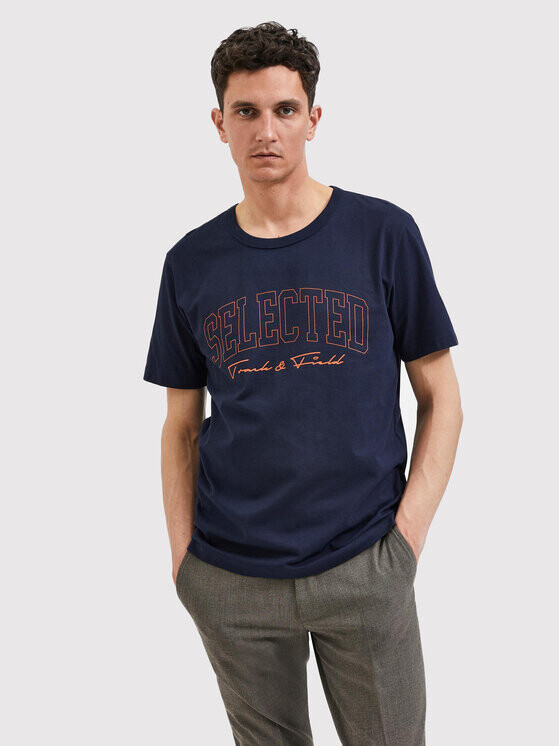 

Футболка стандартного кроя Selected Homme, синий