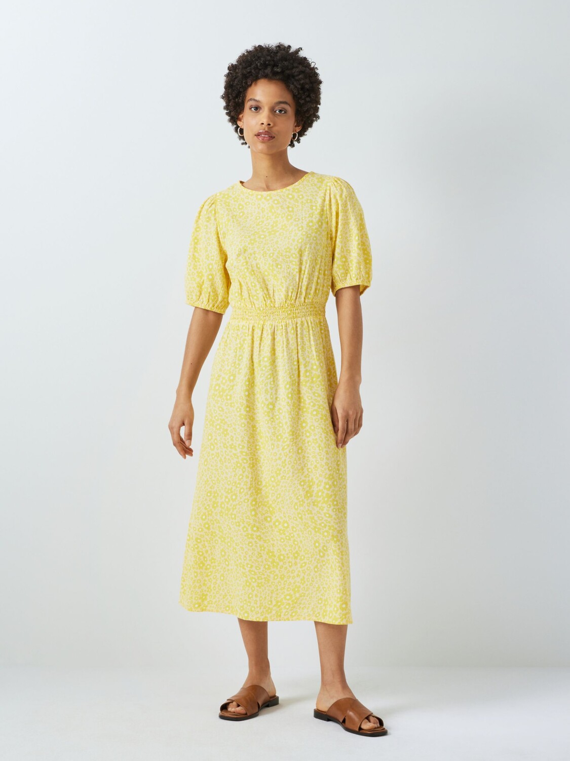 

Платье миди John Lewis Anyday Daisy, желтое