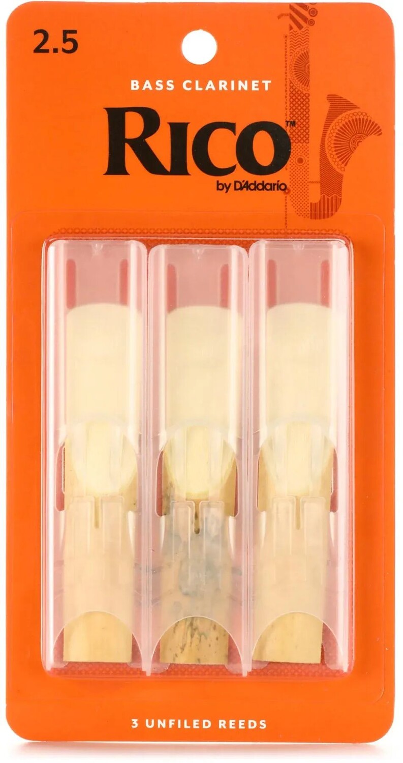 

D'Addario REA0325 Трость для бас-кларнета Rico — 2,5 (3 шт. в упаковке)