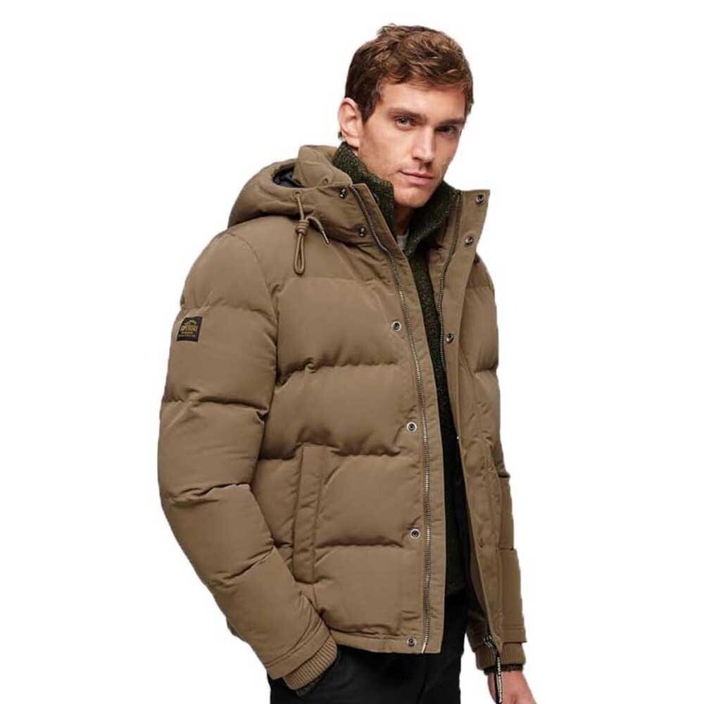 

Пуховик Superdry Everest Short, коричневый