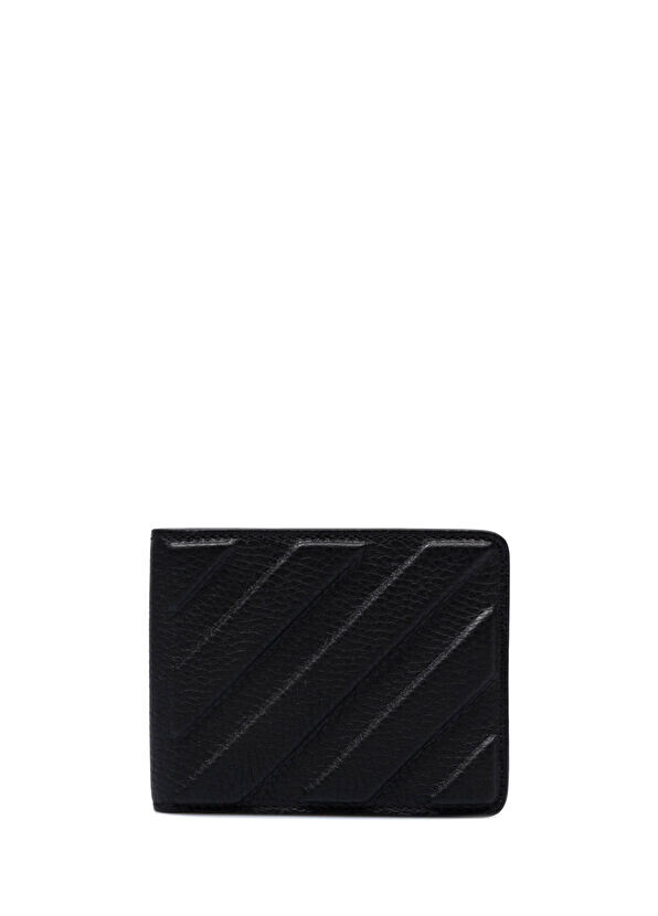

Мужской кожаный кошелек с логотипом Off-White, черный